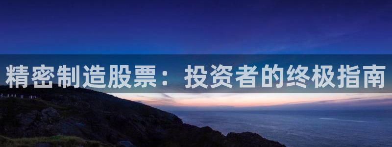 彩神ⅴll是什么样平台：精密制造股票：投资者的终极指南