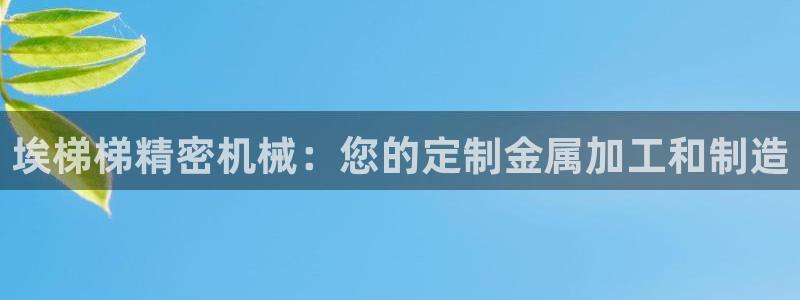 彩神可以提现吗：埃梯梯精密机械：您的定制金属加工和制造