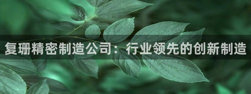 彩神xapp官方网站：复珊精密制造公司：行业领先的创新制造