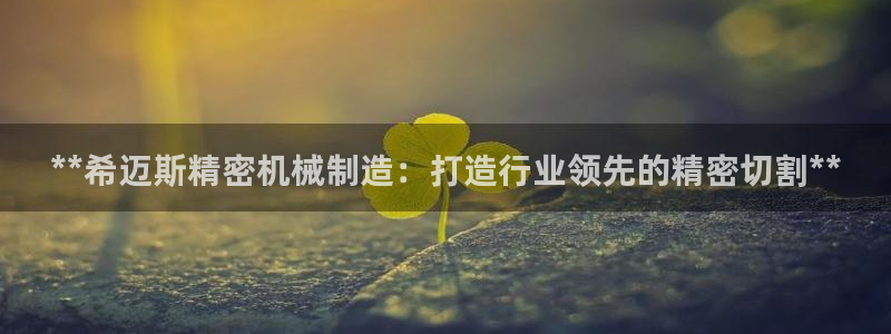 彩神VII官方版：**希迈斯精密机械制造：打造行业领先的精密切割**