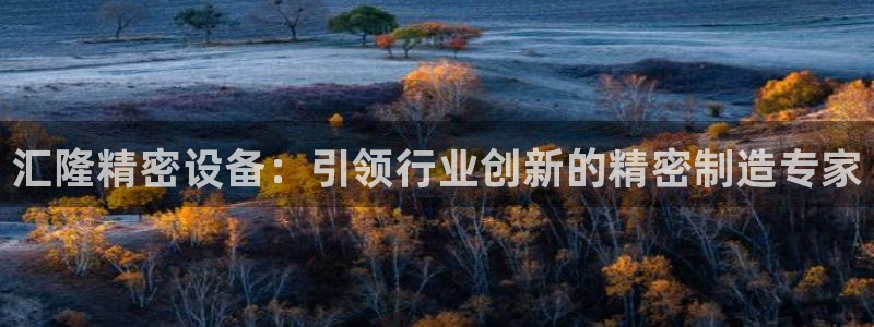 彩神平台：汇隆精密设备：引领行业创新的精密制造专家