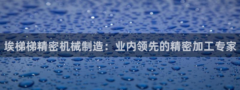 彩神8官网500：埃梯梯精密机械制造：业内领先的精密加工专家