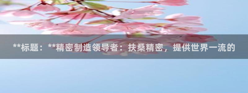 彩神v1破解器：**标题：**精密制造领导者：扶桑精密，提供世界一流的