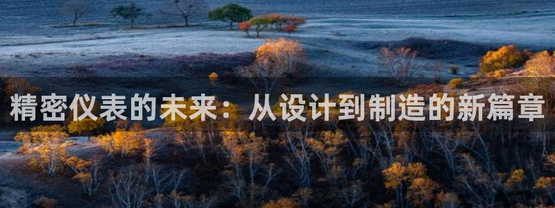 彩神v8官网版：精密仪表的未来：从设计到制造的新篇章