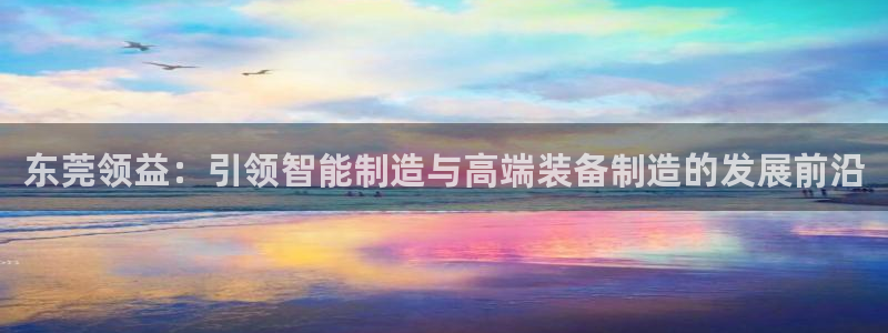 彩神趣购彩用户注册：东莞领益：引领智能制造与高端装备制造的发展前沿