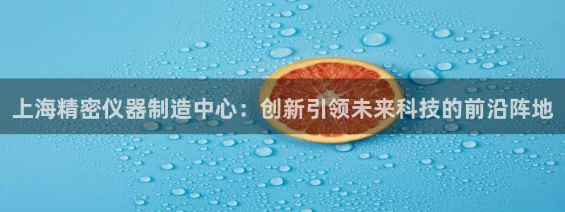 彩神是什么平台的游戏：上海精密仪器制造中心：创新引领未来科技的前沿阵地