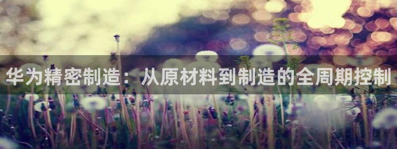 彩神ix官网是哪个公司的：华为精密制造：从原材料到制造的全周期控制