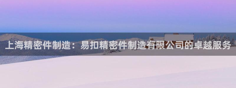 彩神输的钱是赌博还是诈骗：上海精密件制造：易扣精密件制造有限公司的卓越服务