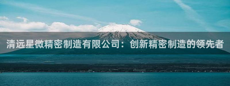 彩神v彩搜狗：清远星微精密制造有限公司：创新精密制造的领先者