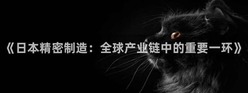 彩神争霸老平台：《日本精密制造：全球产业链中的重要一环》